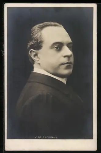 AK V. de Pachmann, Portrait des Pianisten