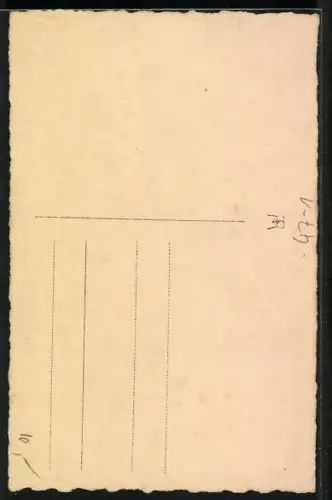 Foto-AK Student in Uniform mit Brille