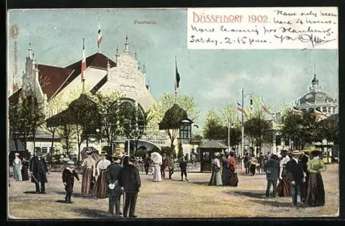 AK Düsseldorf, Düsseldorfer Ausstellung 1902, Festhalle