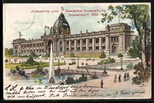 Lithographie Düsseldorf, Industrie- u. Gewerbe-Ausstellung 1902, Kunstpalast