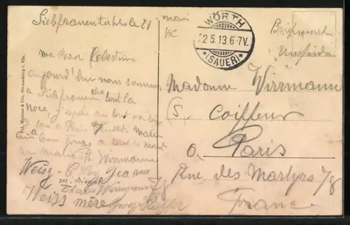 AK Liebfrauenthal, Ortsansicht mit Gasthaus