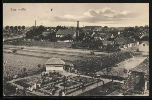AK Bischweiler, Totalansicht aus der Vogelschau