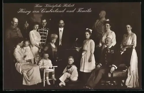 AK Ernst August von Hannover mit Familie