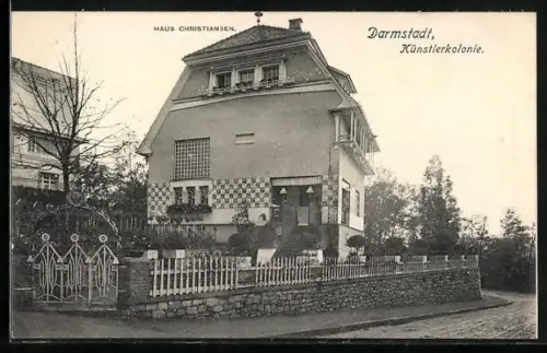 AK Darmstadt, Künstlerkolonie, Haus Christiansen