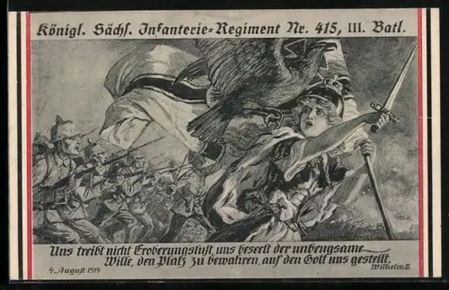 AK Kgl. Landwehr Infanterie-Regt. Nr. 53, Sturm mit Germania