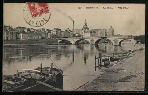 AK Corbeil, La Seine