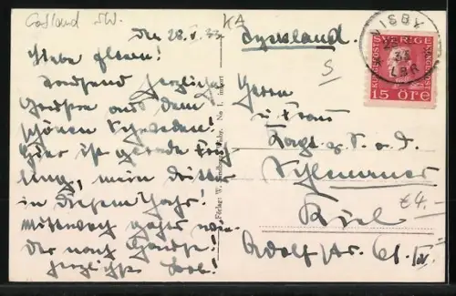 AK Visby, Utsikt fran Kruttornet