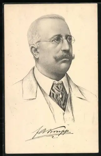 AK Friedrich Alfred Krupp, Kopfportrait