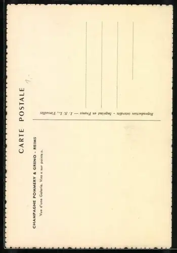 AK Reims, Champgne Rommery & Greno, Vue d`une Galerie