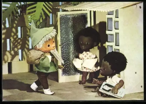 AK Sandmann bei afrikanischen Kindern