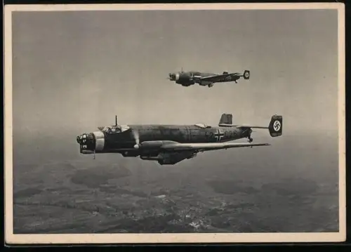 AK Flugzeug Junkers-Ju 86 K im Fluge mit 