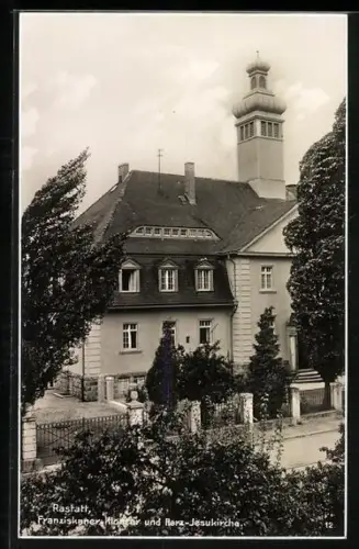 AK Rastatt, Franziskanerkloster und Herz-Jesu-Kirche