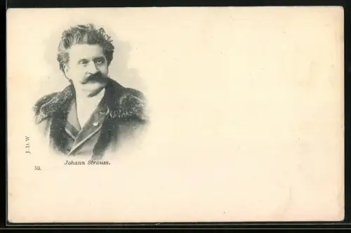 AK Komponist Johann Strauss im Porträt
