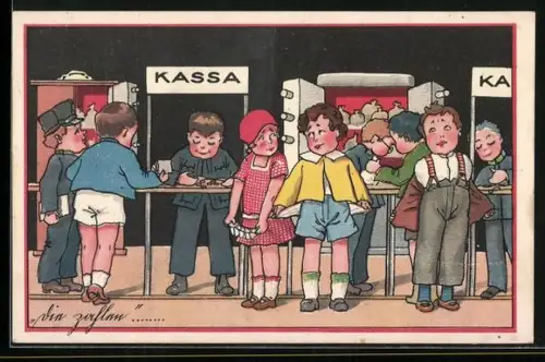 AK Bürger geben ihre Gelder an der Kasse ab