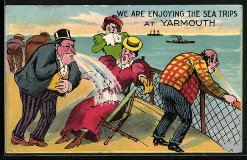 AK Seekranker Mann übergibt sich über eine Frau