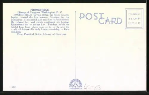 AK Washington D. C., Library of Congress, Prometheus