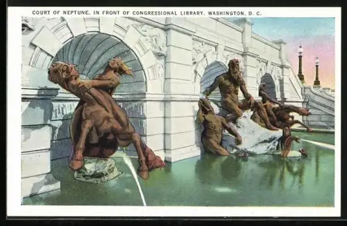 AK Washington D. C., Library of Congress, Court of Neptune