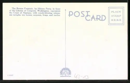 AK Washington D. C., Library of Congress, Court of Neptune