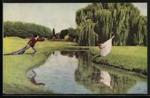AK Szene aus dem Ballett Giselle