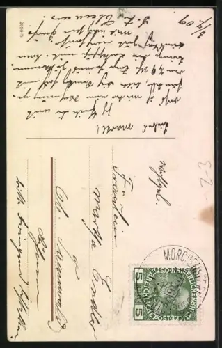 AK Frau wirft einen Brief in den Postkasten