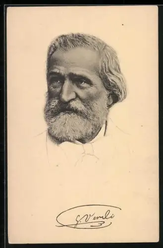 Künstler-AK Komponist Guiseppe Verdi