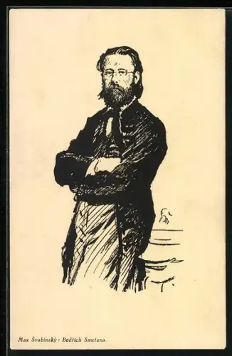 AK Portrait von Bedrich Smetana, Komponist
