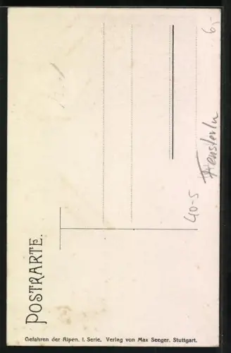 AK Mann kippt beim Fensterln von der Leiter, Erotik