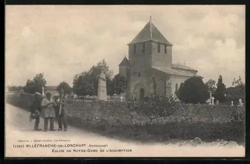 AK Villefranche-de-Lonchapt, Église de Notre-Dame de l`Assomption