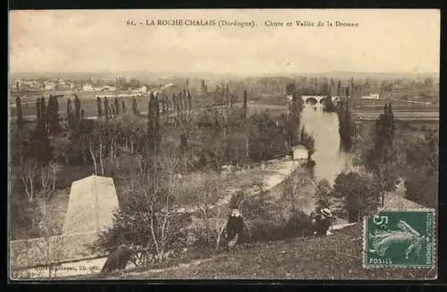 AK La Roche-Chalais /Dordogne, Chute et Vallée de la Dronne