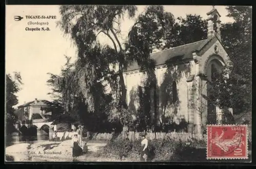 AK Tocane-Saint-Apre /Dordogne, Chapelle N.-D. et scènes villageoises