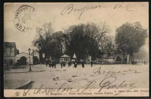 AK Bergerac, Place des Carmes, Jardin Public