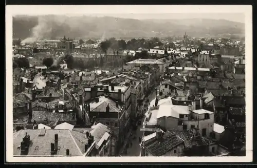 AK Périgueux, Vue Aérienne Rue Taillefer et Centre