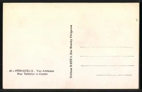 AK Périgueux, Vue Aérienne Rue Taillefer et Centre