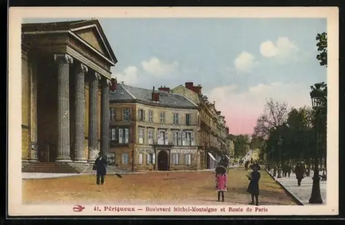 AK Périgueux, Boulevard Michel-Montaigne et Route de Paris