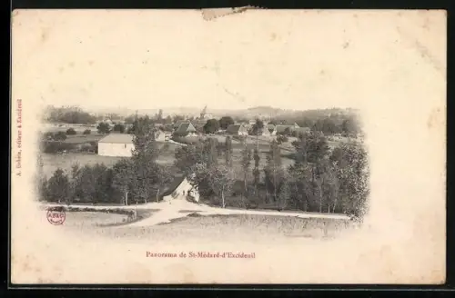 AK St-Médard-d`Excideuil, Panorama du village et de la campagne environnante