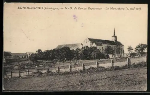 AK Échourgnac /Dordogne, N.-D. de Bonne Espérance, Le Monastère, c. sud-est