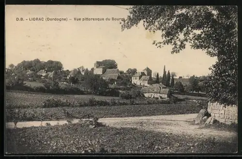 AK Liorac /Dordogne, Vue pittoresque du Bourg