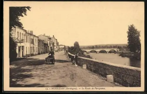 AK Mussidan /Dordogne, La Route de Périgueux
