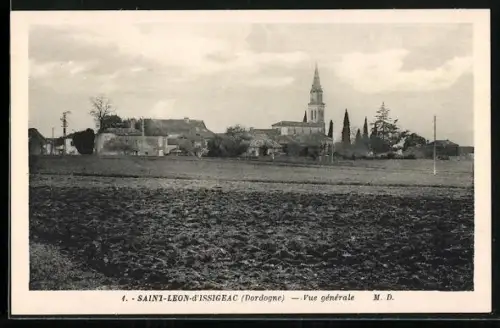 AK Saint-Léon-d`Issigeac /Dordogne, Vue générale