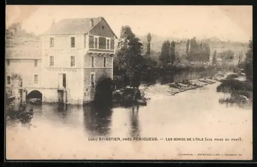 AK St-Astier /Périgueux, Les bords de l`Isle, vue prise du pont