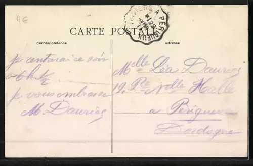 AK Nontron, Vallée du Bandit avec vue sur l`église et le paysage environnant