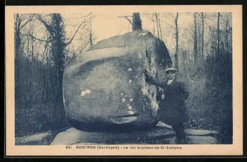 AK Nontron /Dordogne, Le roc branlant de St-Estèphe