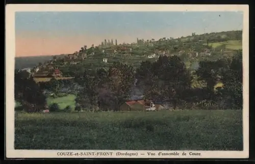 AK Couze-et-Saint-Front /Dordogne, Vue d`ensemble de Couze