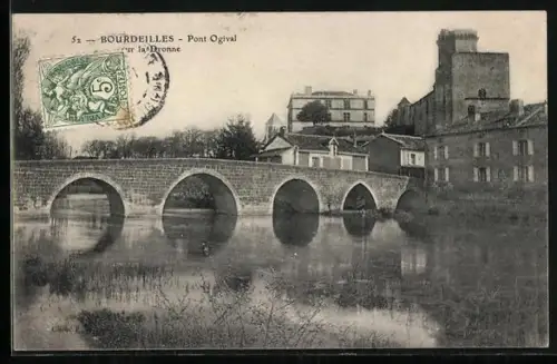 AK Bourdeilles, Pont Ogival sur la Dronne