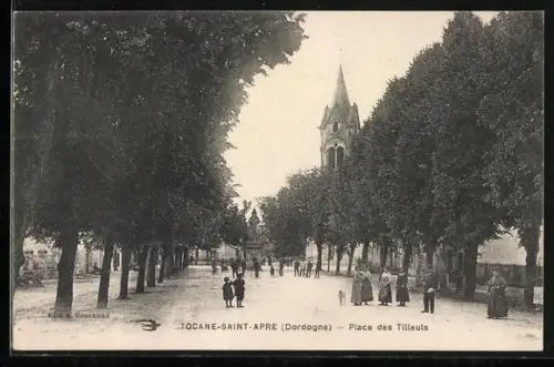 AK Tocane-Saint-Apre /Dordogne, Place des Tilleuls