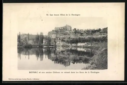 AK Beynac, Son ancien Château se mirant dans les Eaux de la Dordogne