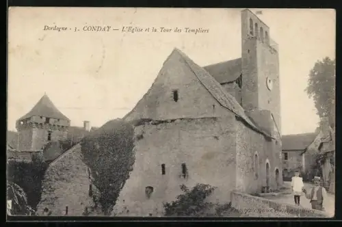 AK Condat, L`Église et la Tour des Templiers