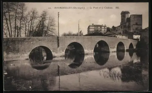 AK Bourdeilles /Dordogne, Le Pont et le Château
