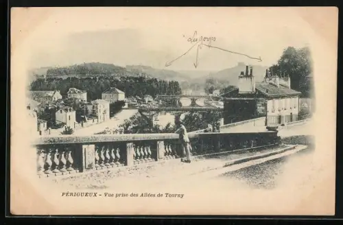 AK Périgueux, Vue prise des Allées de Tourny