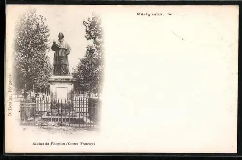 AK Périgueux, Statue de Fénelon, Cours Tourny